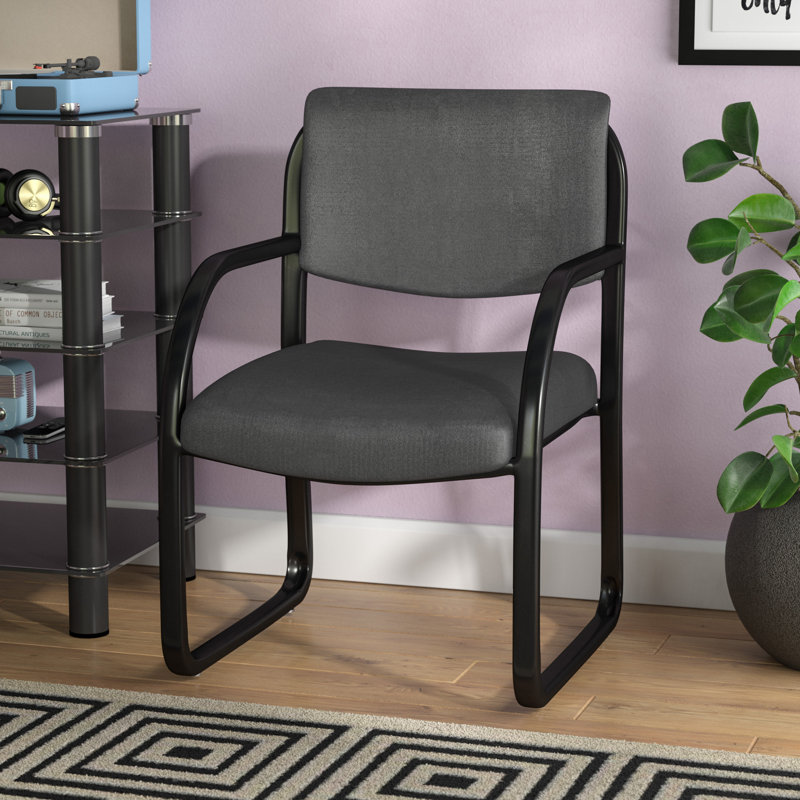 Symple Stuff Arvin 23" W Fabric Seat Waiting Room Chair with Metal